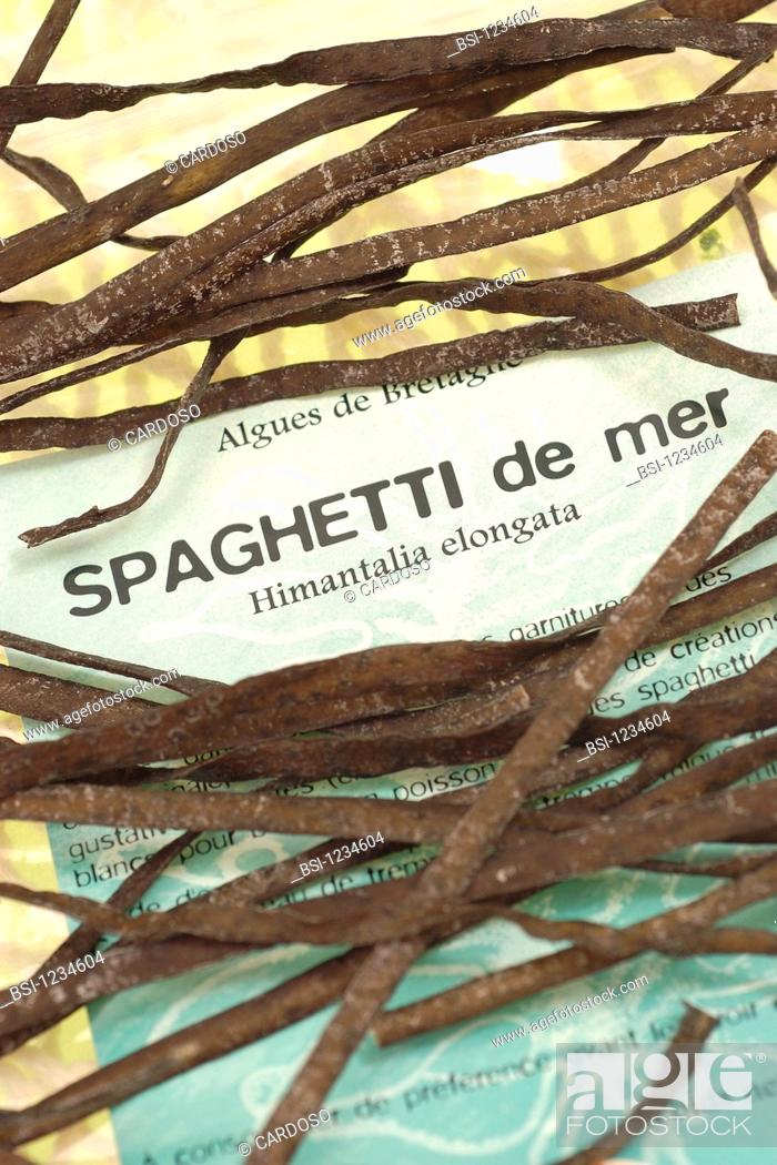 Stock Photo: Edible algae. Sea spaghetti.