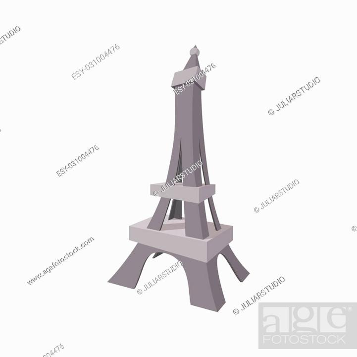 Eiffel Tower icon in cartoon style on a white background, Stock Photo,  Picture And Low Budget Royalty Free Image. Pic. ESY-031004476 | agefotostock
