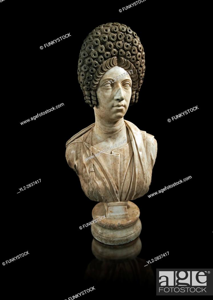Roman marble sculpture bust of an unkown women with a typical Trajan hair  style, Stock Photo, Picture And Rights Managed Image. Pic. YL2-2837417 |  agefotostock