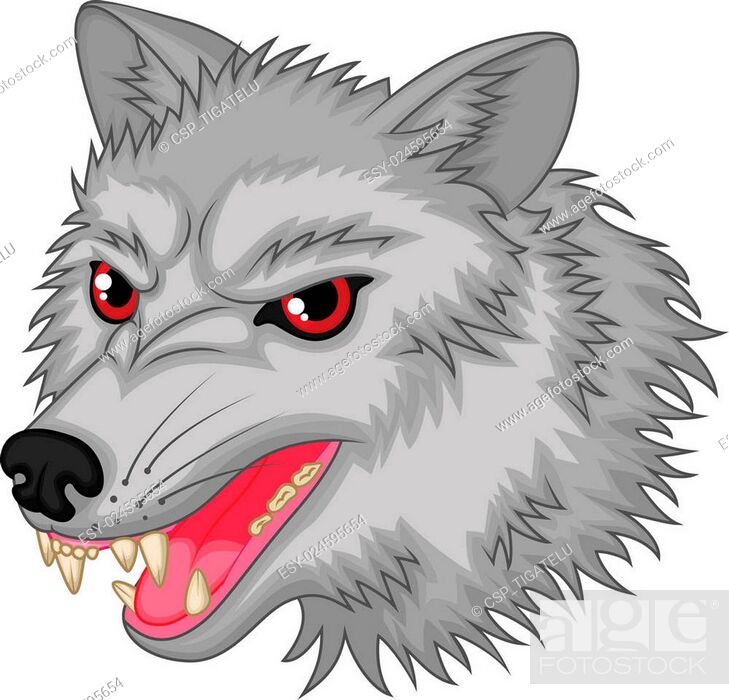 Angry wolf cartoon character, Stock Vector, Vector And Low Budget Royalty  Free Image. Pic. ESY-024595654 | agefotostock