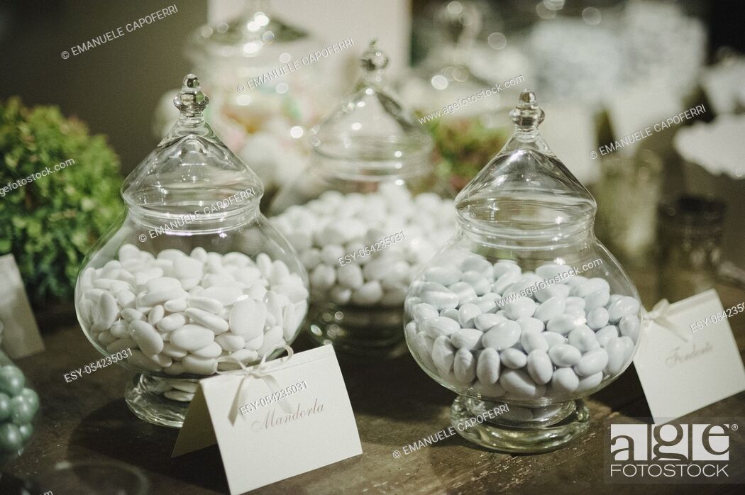 Stock Photo: Confettata wedding, almond sweets of spouses.