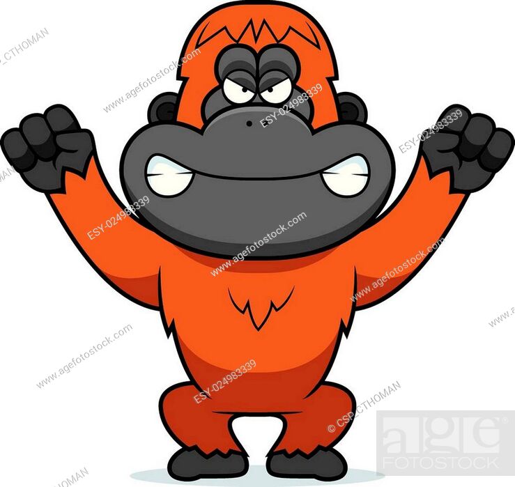 Angry Cartoon Orangutan, Stock Vector, Vector And Low Budget Royalty Free  Image. Pic. ESY-024983339 | agefotostock