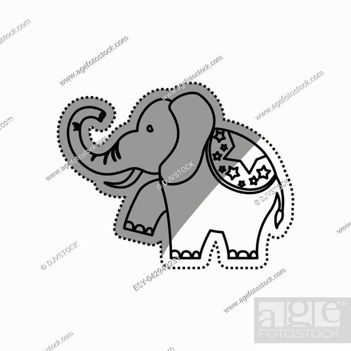 circus elephant cartoon icon vector illustration graphic design, Stock  Vector, Vector And Low Budget Royalty Free Image. Pic. ESY-042949231 |  agefotostock