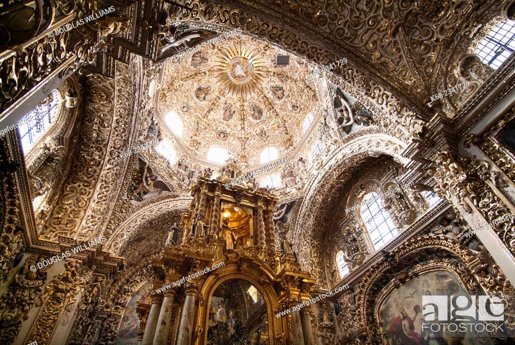 Capilla del Rosario, inside the Iglesia de Santo Domingo in Puebla, Mexico,  Foto de Stock, Imagen Derechos Protegidos Pic. K68-2341729 | agefotostock