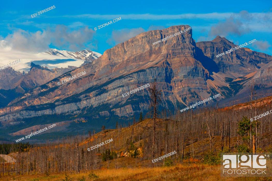 Stock Photo: Picturesque mountain view in the Canadian Rockies in summer season.