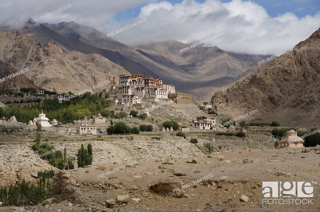Stock Photo: Likir monastery, Jammu and Kashmir, India / Kloster Likir, Jammu und Kashmir, Indien.