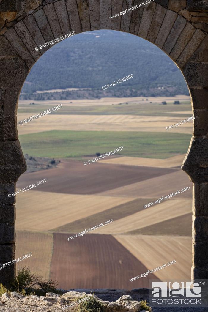 Stock Photo: Caliphate gate, Castle of Gormaz, Xth century, Gormaz, Soria, Autonomous Community of Castile, Spain, Europe.