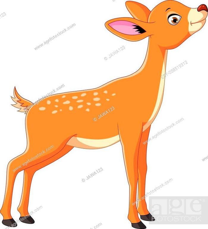 vector illustration of cute deer cartoon posing, Stock Vector, Vector And  Low Budget Royalty Free Image. Pic. ESY-058519312 | agefotostock