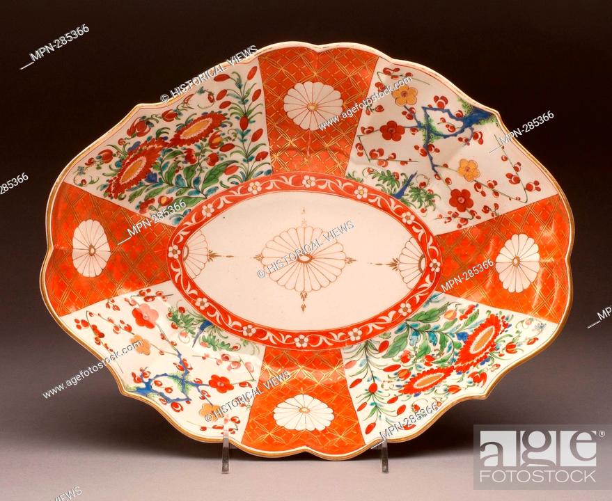 Stock Photo: Author: Worcester Royal Porcelain Company. Dish - About 1770 - Worcester Porcelain Factory Worcester, England, founded 1751.