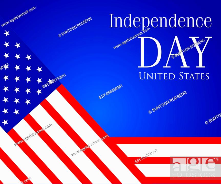 Vector: vector image of american flag, USA United States symbol, Independence day background.