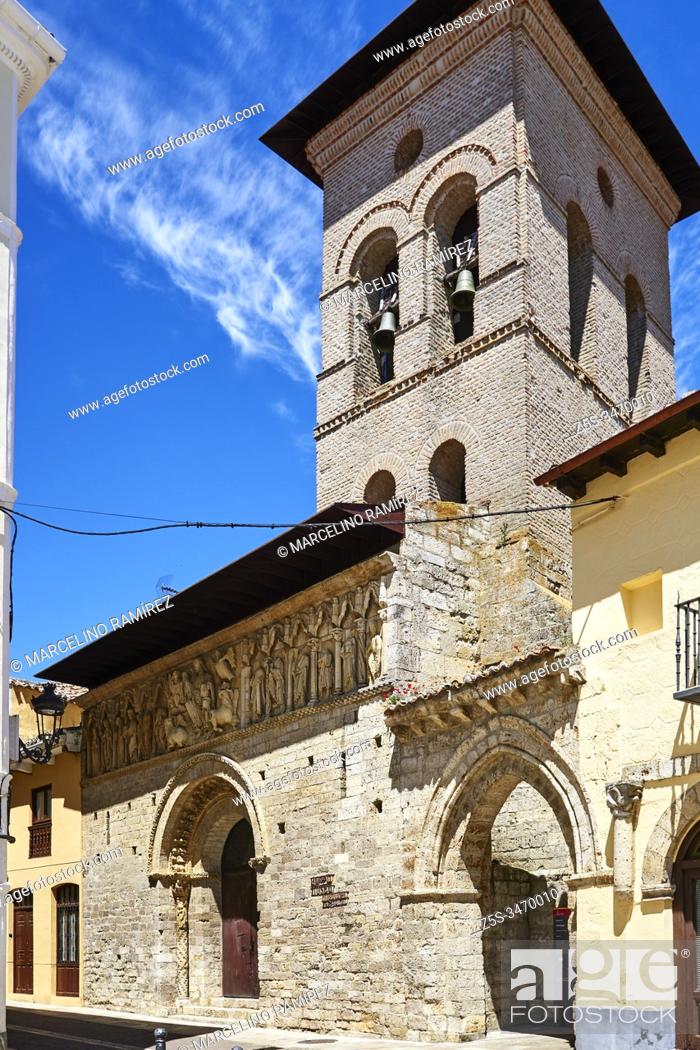Stock Photo: Church of Santiago was built in the middle of the 12th century by Master Fruchel, the most remarkable feature of the temple is its western facade, from 1160.