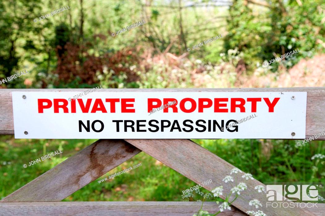 Stock Photo: Private property sign ,.