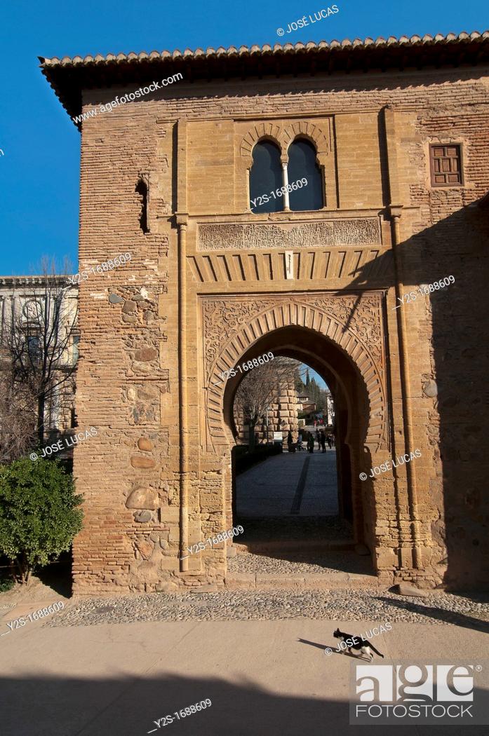 Stock Photo: The Wine Gate, The Alhambra, Granada, Spain,.