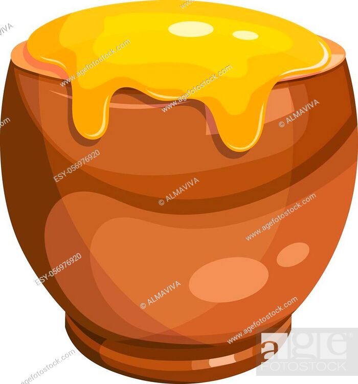 Cartoon drawing of a clay pot with honey. Vector illustration, Stock  Vector, Vector And Low Budget Royalty Free Image. Pic. ESY-056976920 |  agefotostock
