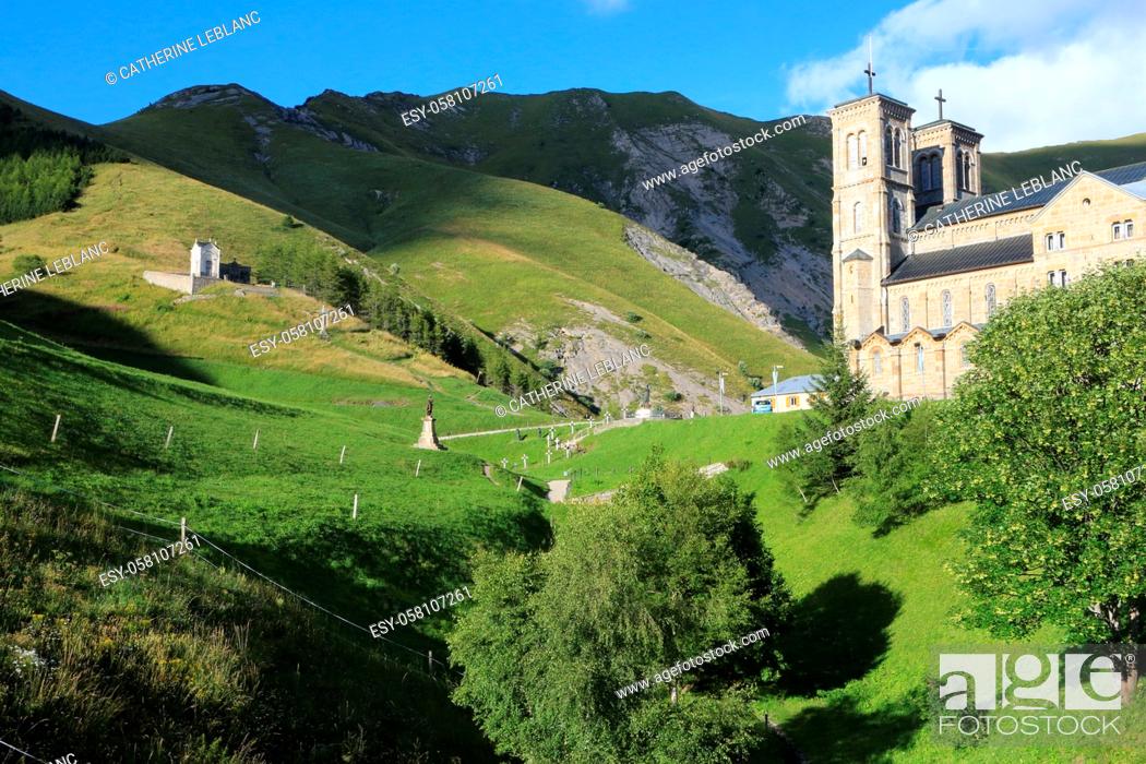 Stock Photo: Our Lady of La Salette. La Salette-Fallavaux. Isere. Auvergne Rhône-Alpes. France. Europe.