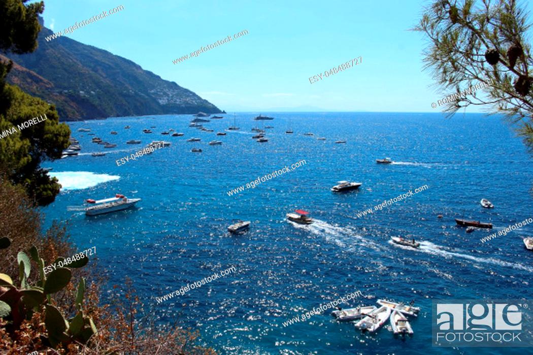 Stock Photo: Positano is an ancient fishing village, which has become one of the most elegant and well-known climatic stations of the Amalfi coast.