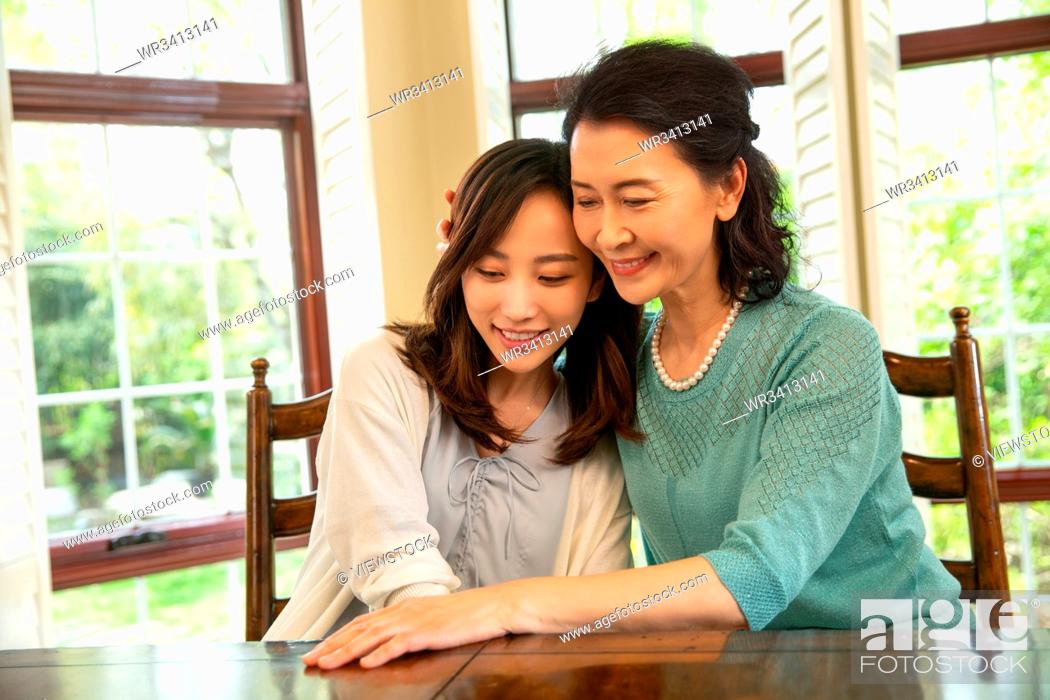 Stock Photo: Happy mother and daughter.