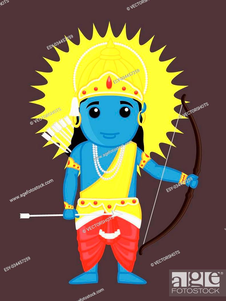 Maryada Purushottama - Shri Rama Hindu God Vector Illustration, Stock  Vector, Vector And Low Budget Royalty Free Image. Pic. ESY-034457259 |  agefotostock