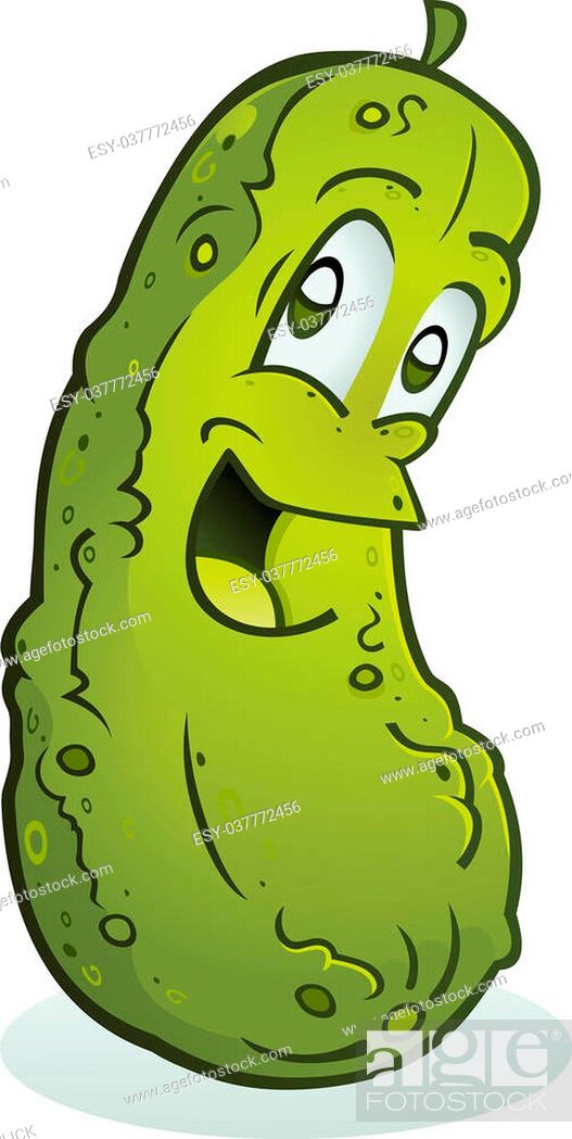 a simple pickle cartoon character with a big smile, Stock Vector, Vector  And Low Budget Royalty Free Image. Pic. ESY-037772456 | agefotostock
