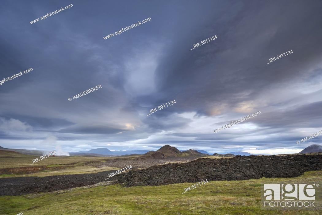 Stock Photo: Krafla lava field, Skútustaðir, Norðurland eystra, Iceland, Europe.
