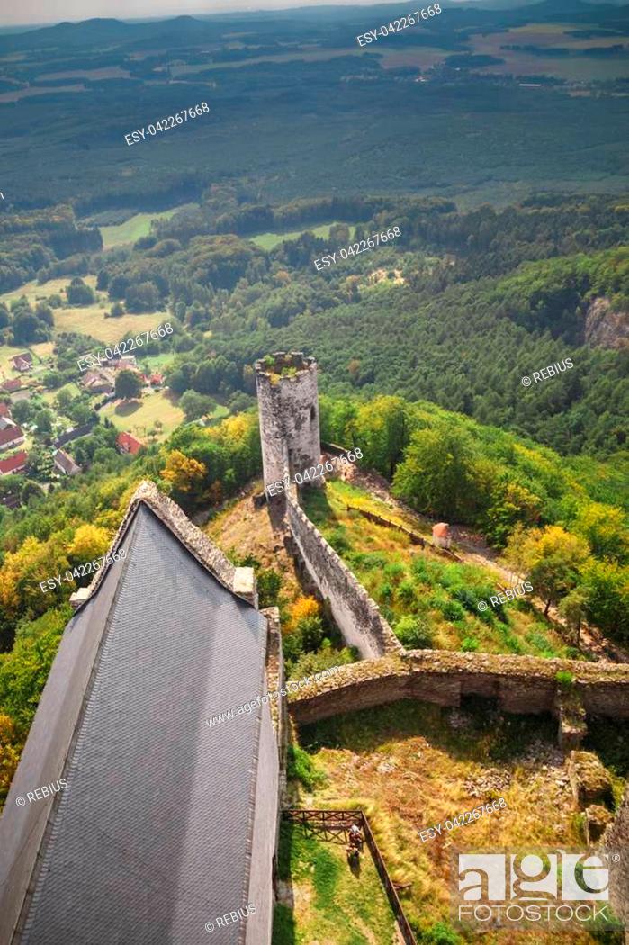 Stock Photo: Bezdez medieval castle ruin in northern Bohemia, Czech republic.