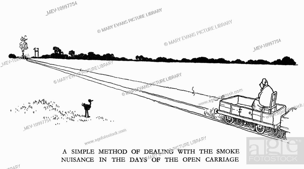 Vignette Illustration Railway Ribaldry By W Heath Robinson A Simple Method Of Dealing With The Stock Photo Picture And Rights Managed Image Pic Mev 10997754 Agefotostock