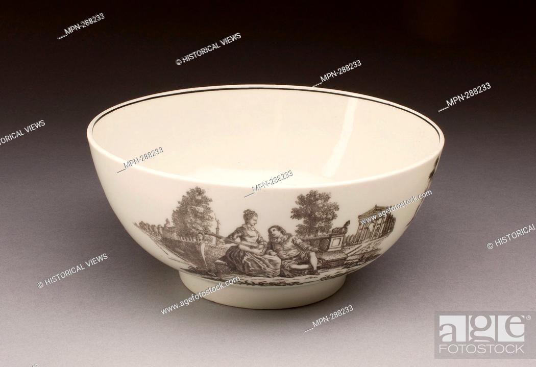Stock Photo: Author: Worcester Royal Porcelain Company. Bowl - About 1785 - Worcester Porcelain Factory Worcester, England, founded 1751.