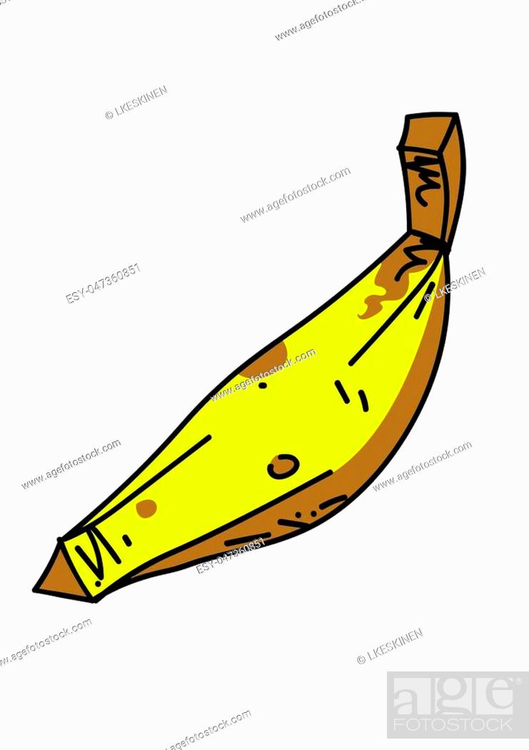 Banana cartoon hand drawn image. Original colorful artwork, comic childish  style drawing, Stock Vector, Vector And Low Budget Royalty Free Image. Pic.  ESY-047360851 | agefotostock