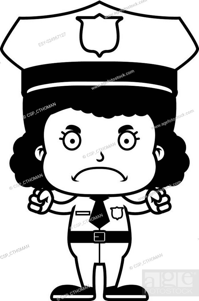 Cartoon Angry Police Officer Girl, Stock Vector, Vector And Low Budget  Royalty Free Image. Pic. ESY-024967127 | agefotostock