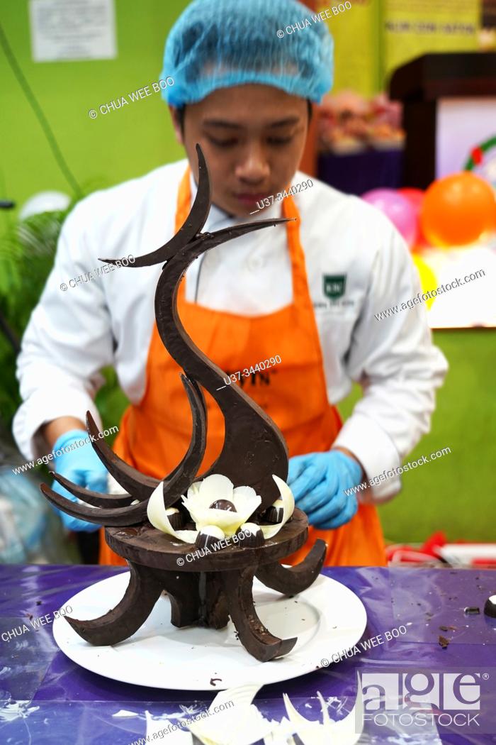 Stock Photo: Fiesta Satok 3.0 Chocolate Decoration Competition at Sungai Maong Community Hall, Kuching, Sarawak, Malaysia.