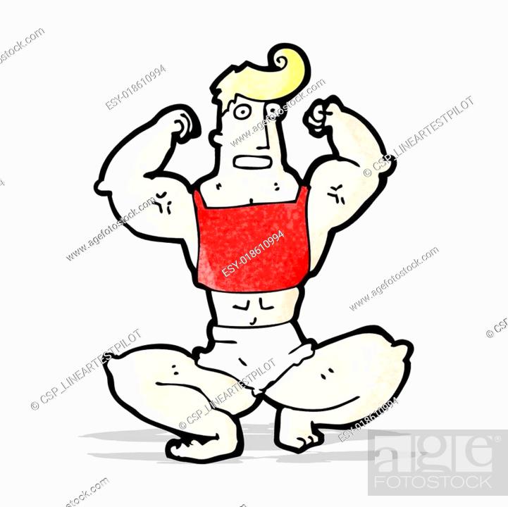 cartoon body builder man, Stock Vector, Vector And Low Budget Royalty Free  Image. Pic. ESY-018610994 | agefotostock