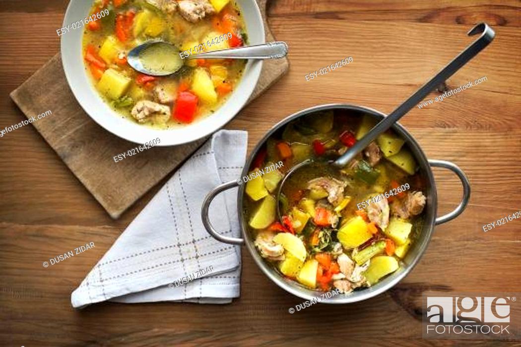 Photo de stock: Stew with vegetable.