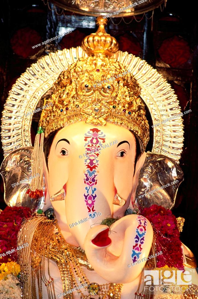 idol of lord ganesh (elephant headed god) ; Ganesh ganpati Festival ; pune  ; maharashtra ; india, Stock Photo, Picture And Rights Managed Image. Pic.  DPA-NMK-48470 | agefotostock