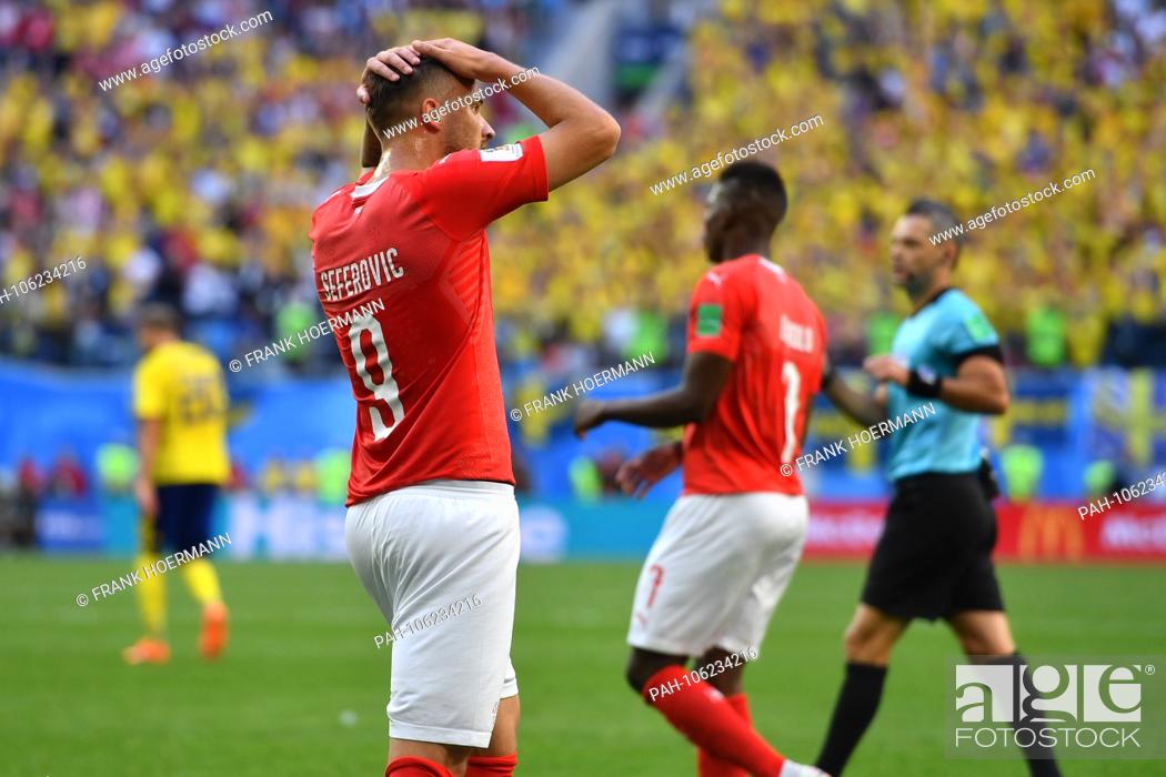 Stock Photo: Haris SEFEROVIC (SUI), disappointment, frustrated, disappointed, frustratedriert, dejected , , after missed goal chance, action, single picture.