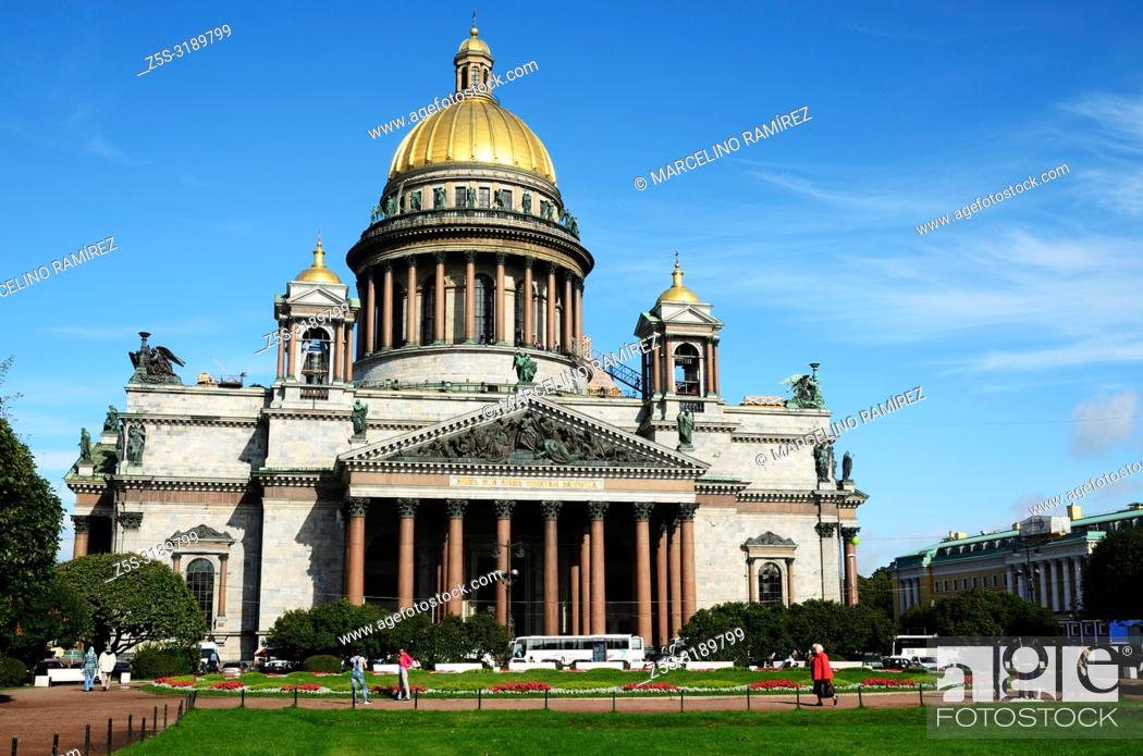 Stock Photo: Saint Isaac's Cathedral or Isaakievskiy Sobor is the largest Russian Orthodox cathedral and the fourth largest cathedral in the world.