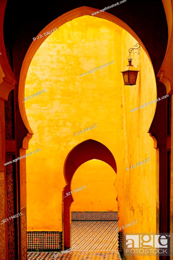 Stock Photo: Mausoleum of Moulay Ismaïl, Meknes, Morocco.