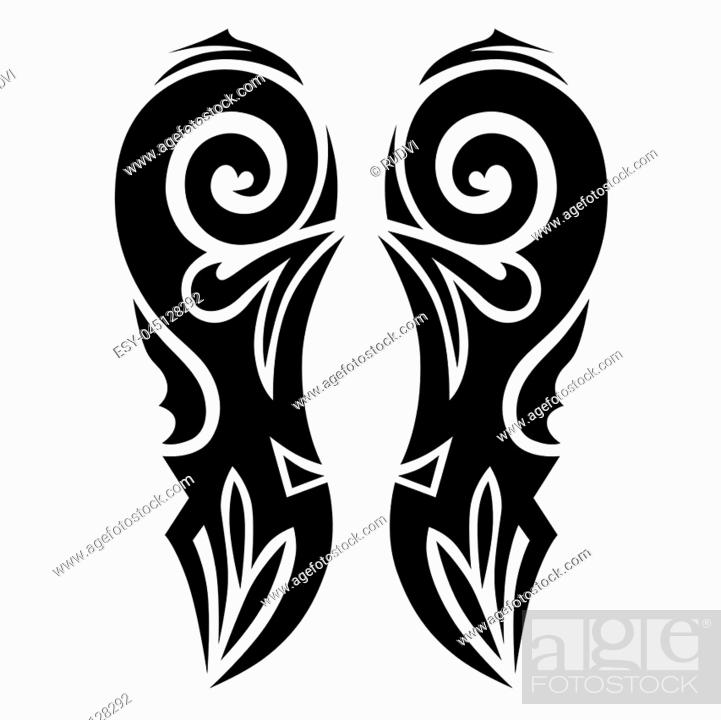Tribal tattoo vector design sketch. Sleeve art abstract pattern arm, Stock  Vector, Vector And Low Budget Royalty Free Image. Pic. ESY-045128292 |  agefotostock
