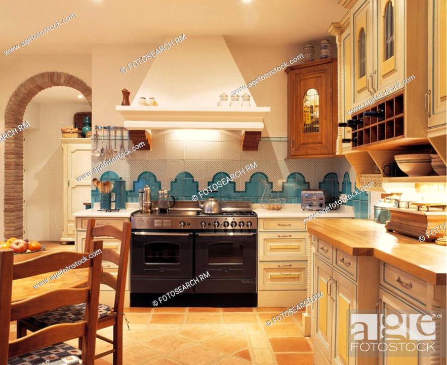 Turquoise And White Wall Tiles Above, Turquoise Floor Tile Kitchen