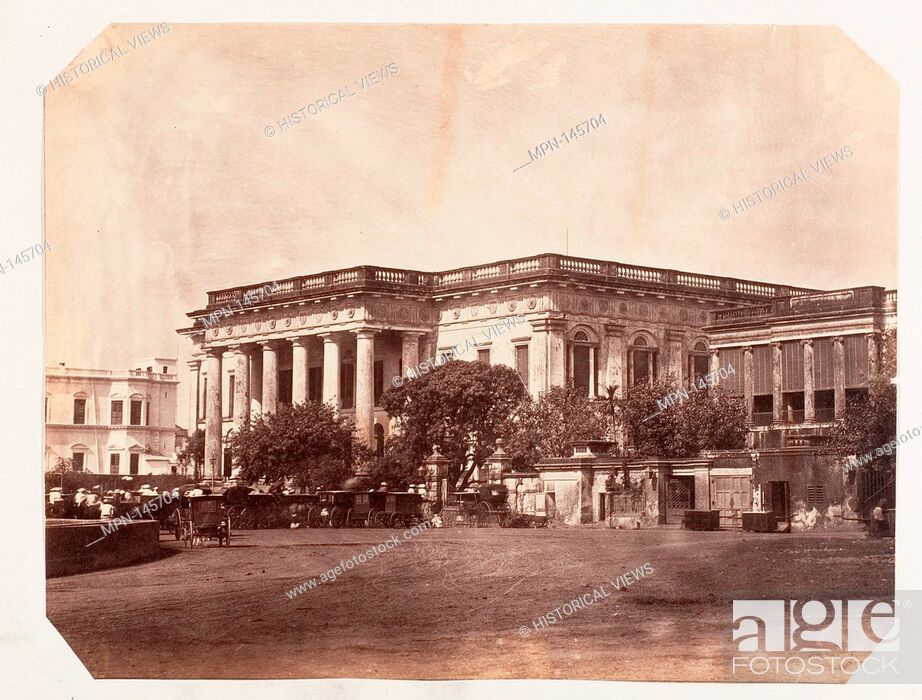 Stock Photo: [Town Hall of Calcutta]. Artist: Unknown; Date: 1858-61; Medium: Albumen silver print; Dimensions: Image: 16.9 x 21.9 cm (6 5/8 x 8 5/8 in.