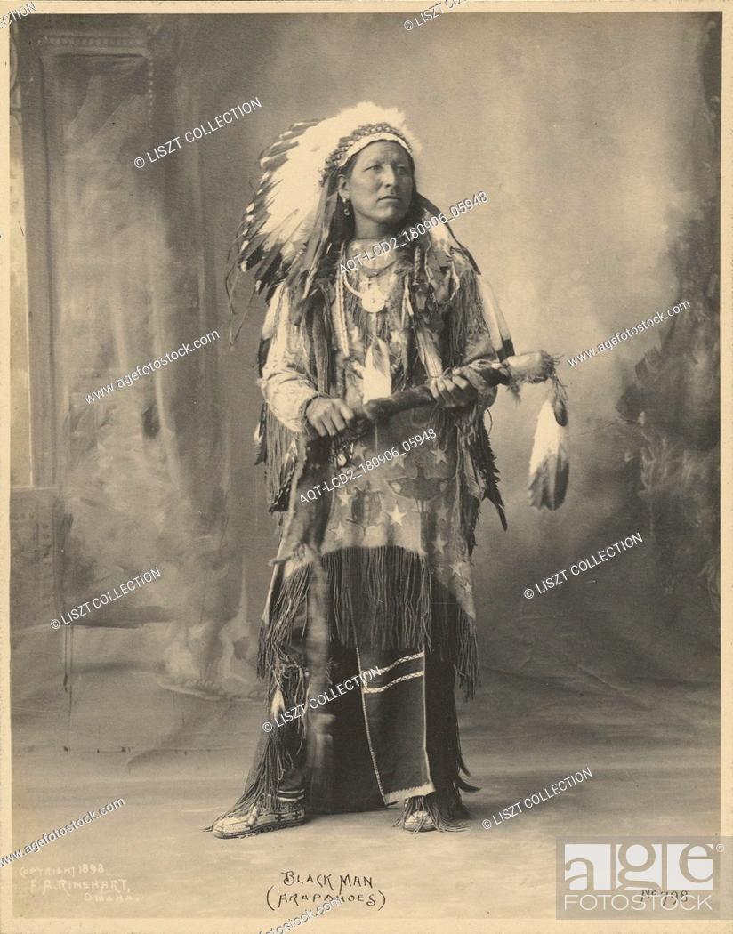Stock Photo: Black Man, Arapahoes; Adolph F. Muhr (American, died 1913), Frank A. Rinehart (American, 1861 - 1928); 1898; Platinum print; 23.4 x 18.