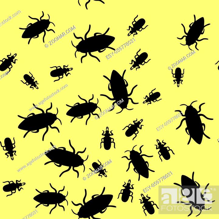Stock Photo: Beetle insect seamless texture 664.