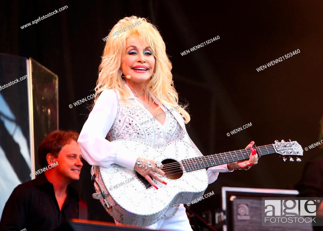 Stock Photo: Glastonbury Festival 2014 - Performances - Day 4 - Dolly Parton Featuring: Dolly Parton Where: Glastonbury, United Kingdom When: 29 Jun 2014 Credit: WENN.