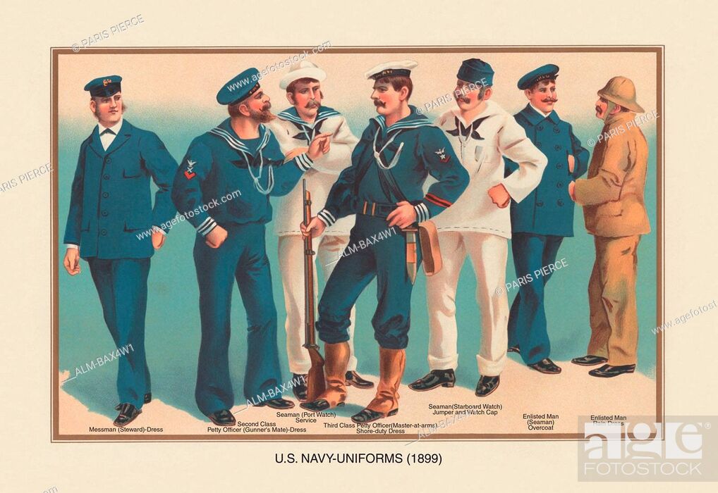 Stock Photo - U.S. Navy Uniforms 1899 #2.