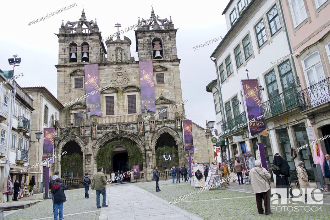 Photo de stock: Braga Cathedral, Braga, Portugal, Europe.