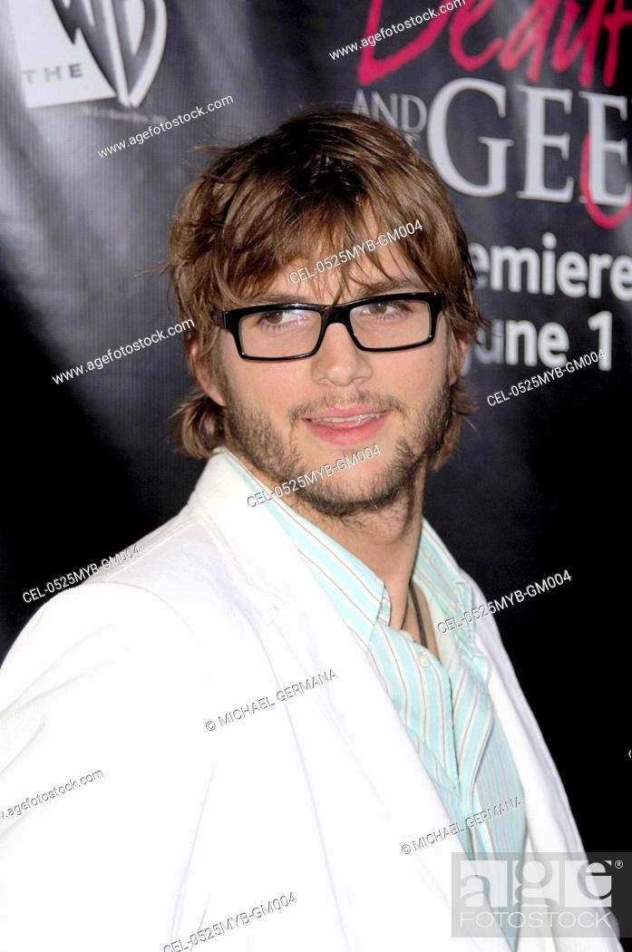 Stock Photo: Ashton Kutcher at arrivals for The WB Premiere of Beauty & The Geek, Geisha House, Los Angeles, CA, May 25, 2005. Photo by: Michael Germana/Everett Collection.