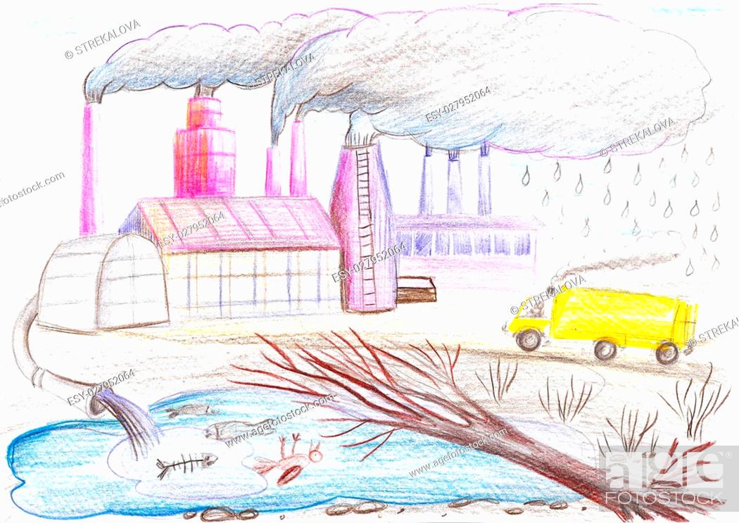 Environmental pollution drawings Stock Photos - Page 1 : Masterfile-saigonsouth.com.vn