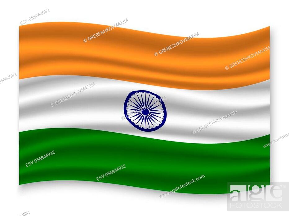 3d flag of india satin Stock Photos and Images | agefotostock