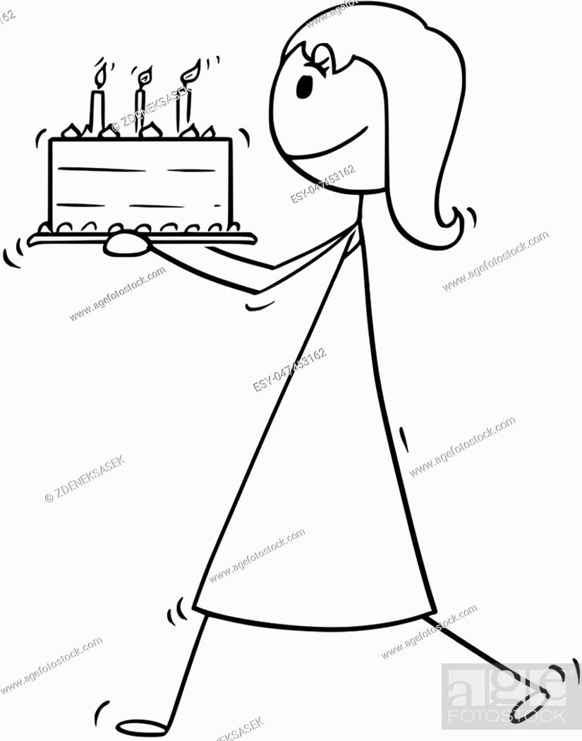 Cartoon stick man drawing conceptual illustration of woman, Stock Vector,  Vector And Low Budget Royalty Free Image. Pic. ESY-047453162 | agefotostock