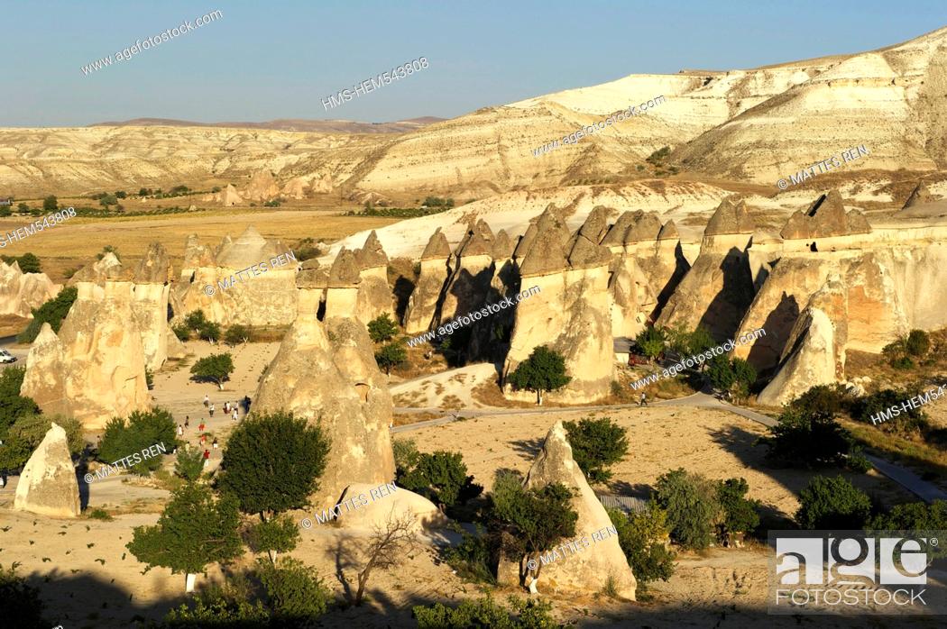 Stock Photo: Turkey, Central Anatolia, Cappadocia listed as World Heritage by UNESCO, Zelve Valley, fairy chimneys of Pasabag or Pasabagi.