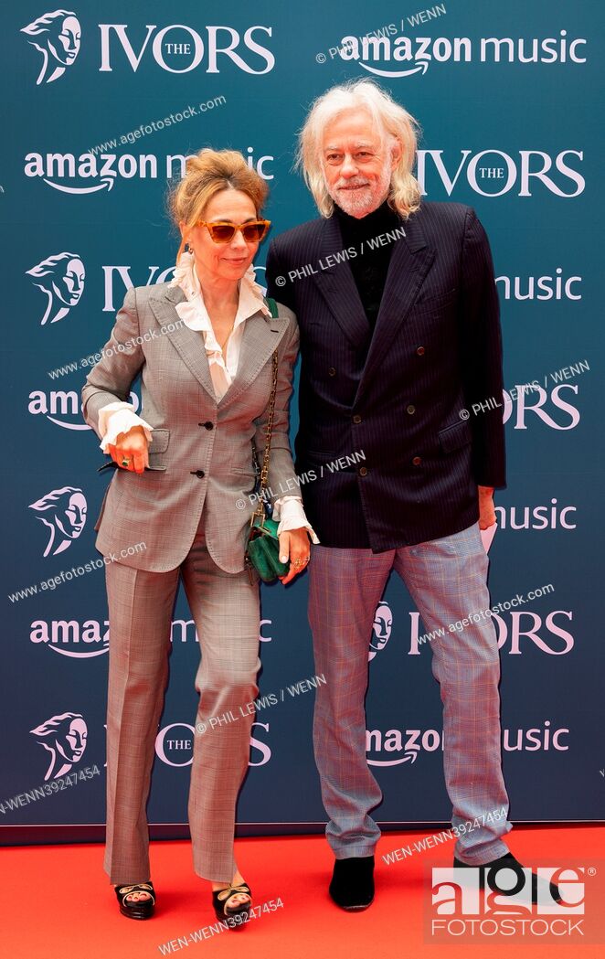 Stock Photo: Guests arrive at The IVORS at Grosvenor House Hotel Featuring: Jeanne Marine, Sir Bob Geldof Where: London, United Kingdom When: 18 May 2023 Credit: Phil.